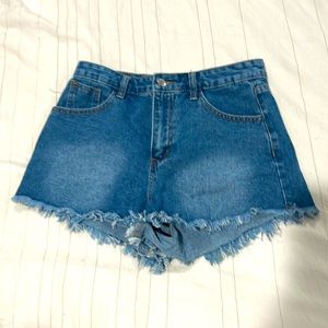 Shein denim shorts with butterfly back pockets